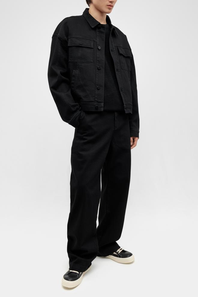 THOM KROM Hooded Cotton Stretch Zip Hoodie | MSJ632BLACK