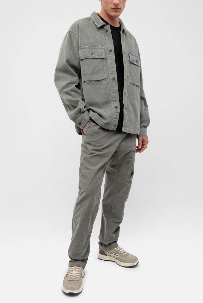 Брюки C.P. Company corduroy lens cargo pants grape leaf 9113242121