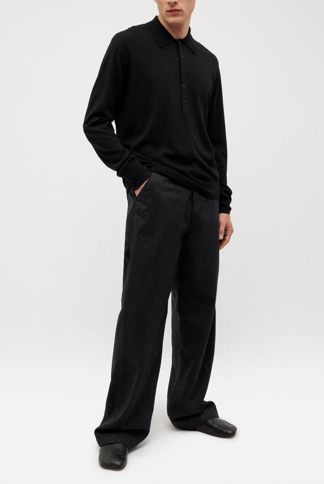 DRIES VAN NOTEN 08s- ボタニカル柄レギンス BLK/M 大人気【Dries Van Noten】ジャカードワイドレッグパンツ