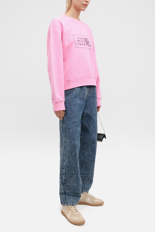 Толстовка MM6 Maison Margiela sweatshirt pink 9050242047