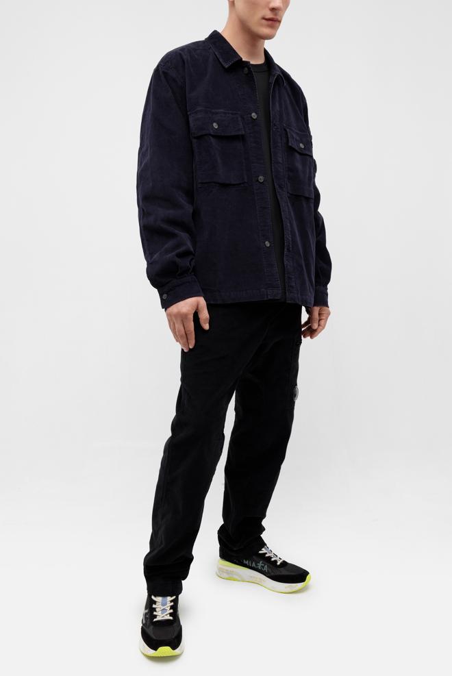 Брюки C.P. Company corduroy lens cargo pants black 9113242123